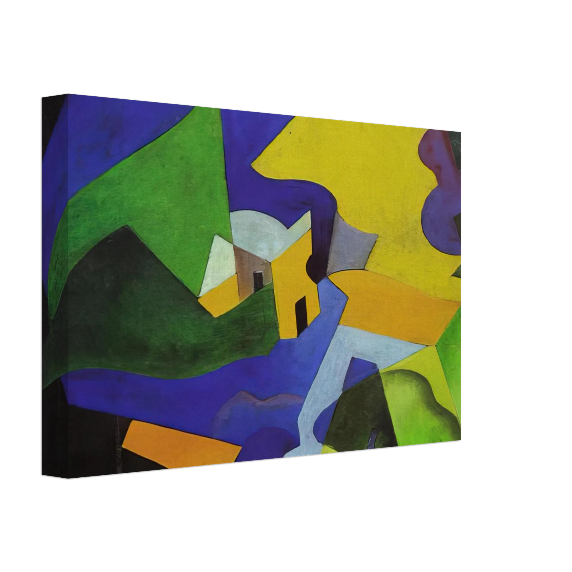 Enrico Prampolini - COSTRUZIONE SPAZIALE PAESAGGIO 1919 Canvas - 70x100 cm / 28x40 inches-canvas