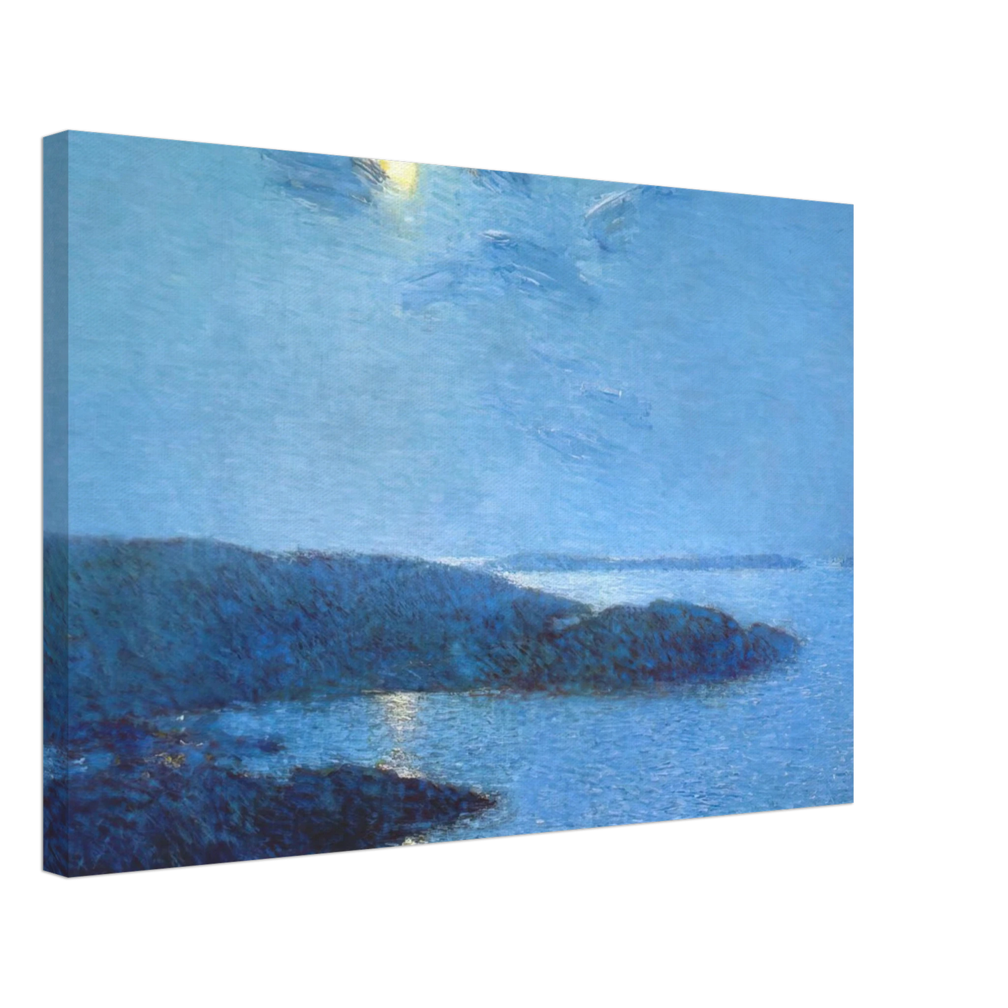 Childe Hassam - Moonlight Canvas - 40x60 cm / 16x24 inches-canvas