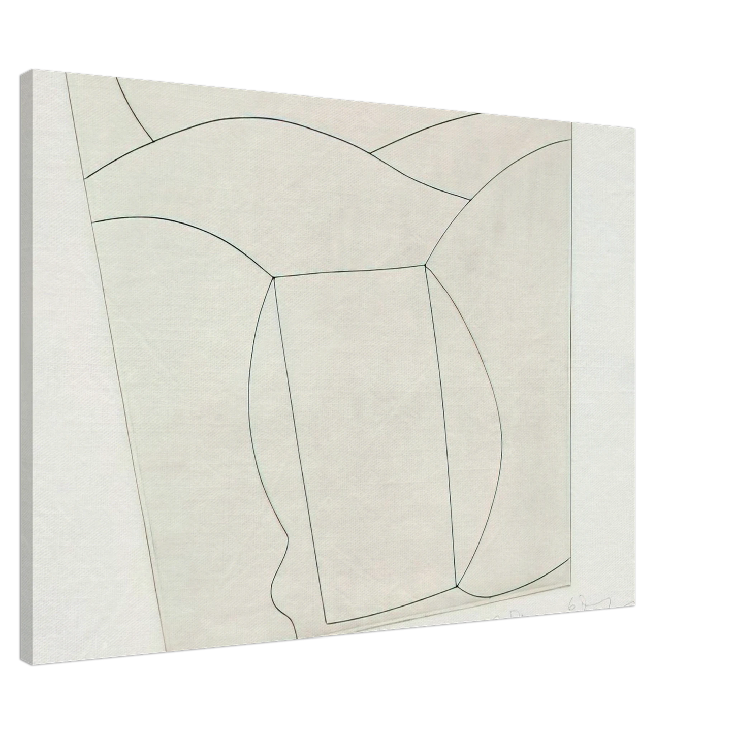 Ben Nicholson - 3 forms in a landscape - 1967 Canvas - 20x30 cm / 8x12 inches-canvas