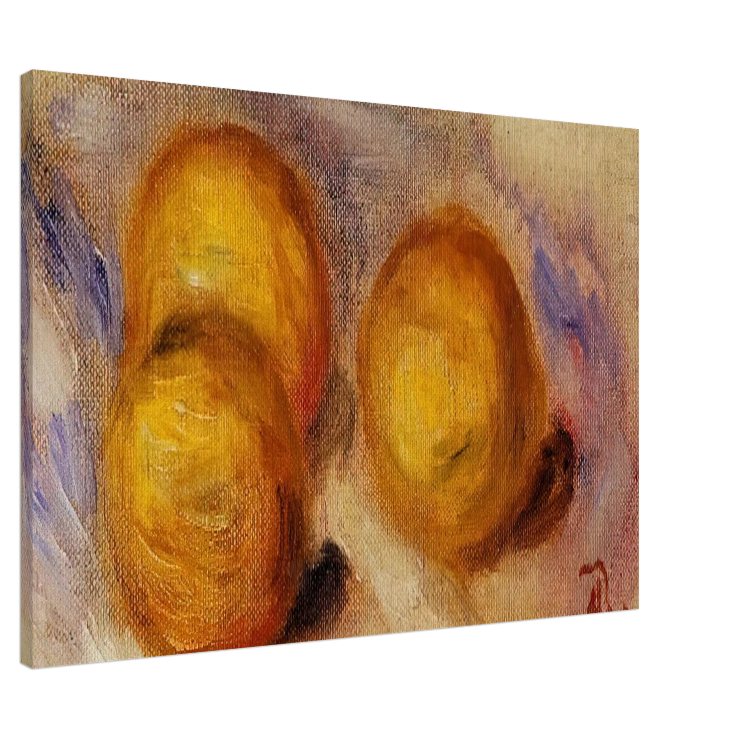 Pierre-Auguste Renoir - Three Lemons Canvas - 20x30 cm / 8x12 inches-canvas
