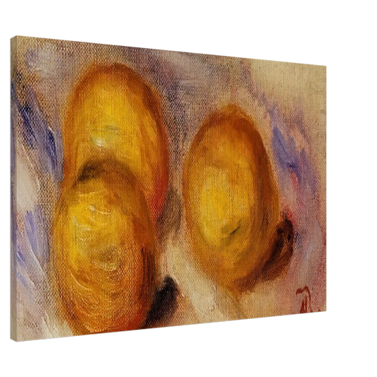 Pierre-Auguste Renoir - Three Lemons Canvas - 20x30 cm / 8x12 inches-canvas