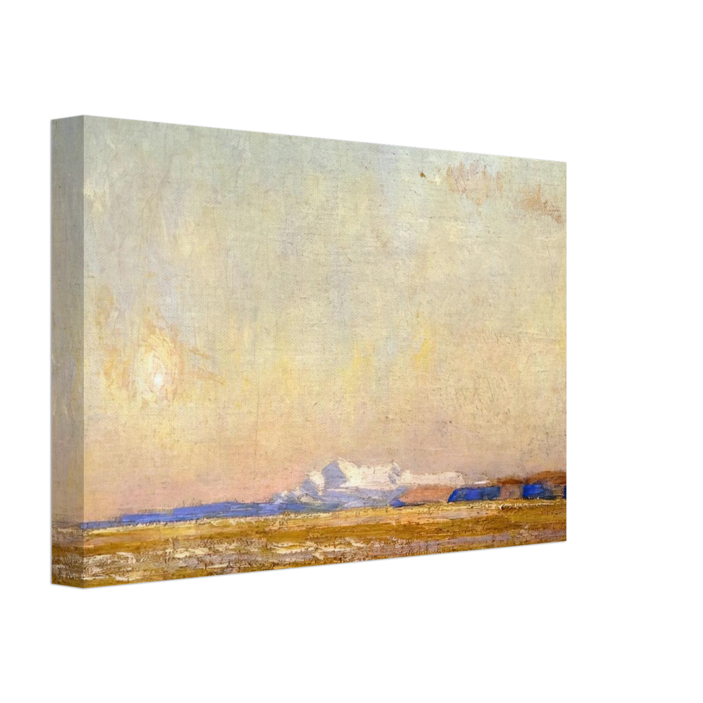 Childe Hassam - Moonrise at Sunset, Harney Desert Canvas - 40x60 cm / 16x24 inches-canvas