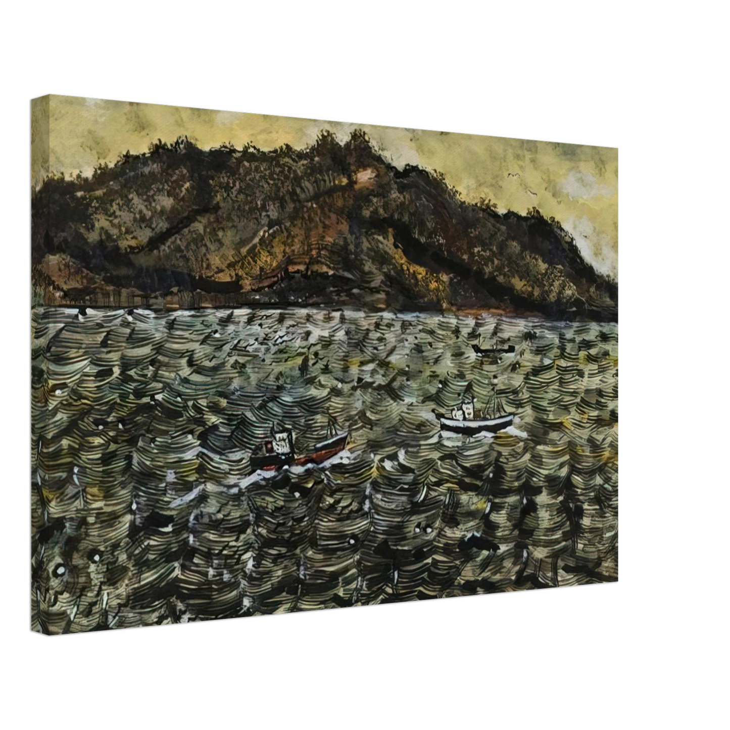 Ivan Albright - INLAND SEA JAPAN FROM BOAT Canvas - 40x60 cm / 16x24 inches-canvas