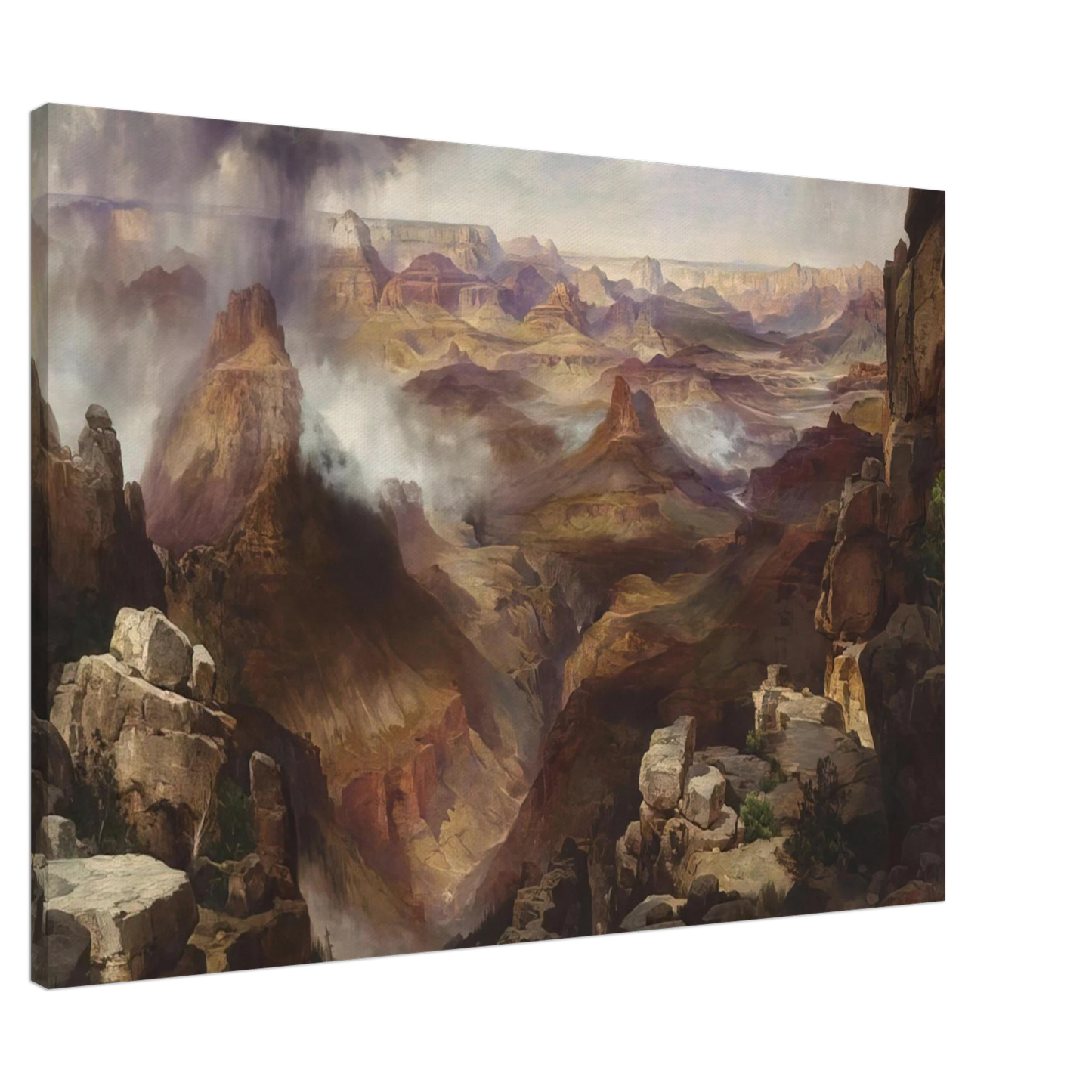 Thomas Moran - Grand Canyon of the Colorado River Canvas - 20x30 cm / 8x12 inches-canvas