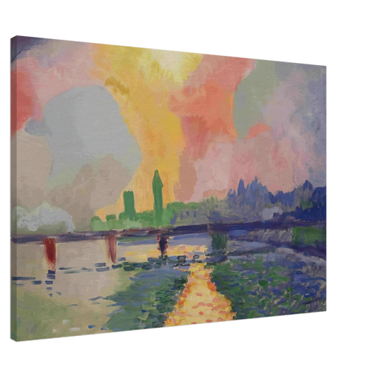 Andre Derain - CHARING CROSS BRIDGE LONDON 1906 Canvas - 20x30 cm / 8x12 inches-canvas