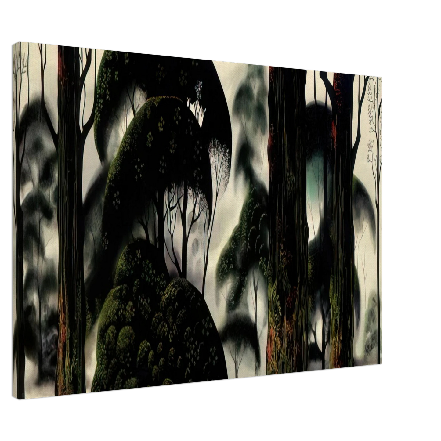 Eyvind Earle - Forest Magic Canvas - 20x30 cm / 8x12 inches-canvas