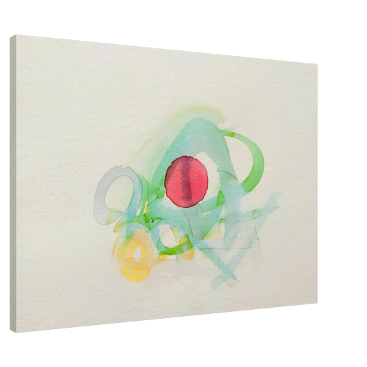 Luis Feito - UNTITLED RED GREEN YELLOW AND BLUE Canvas - 20x30 cm / 8x12 inches-canvas