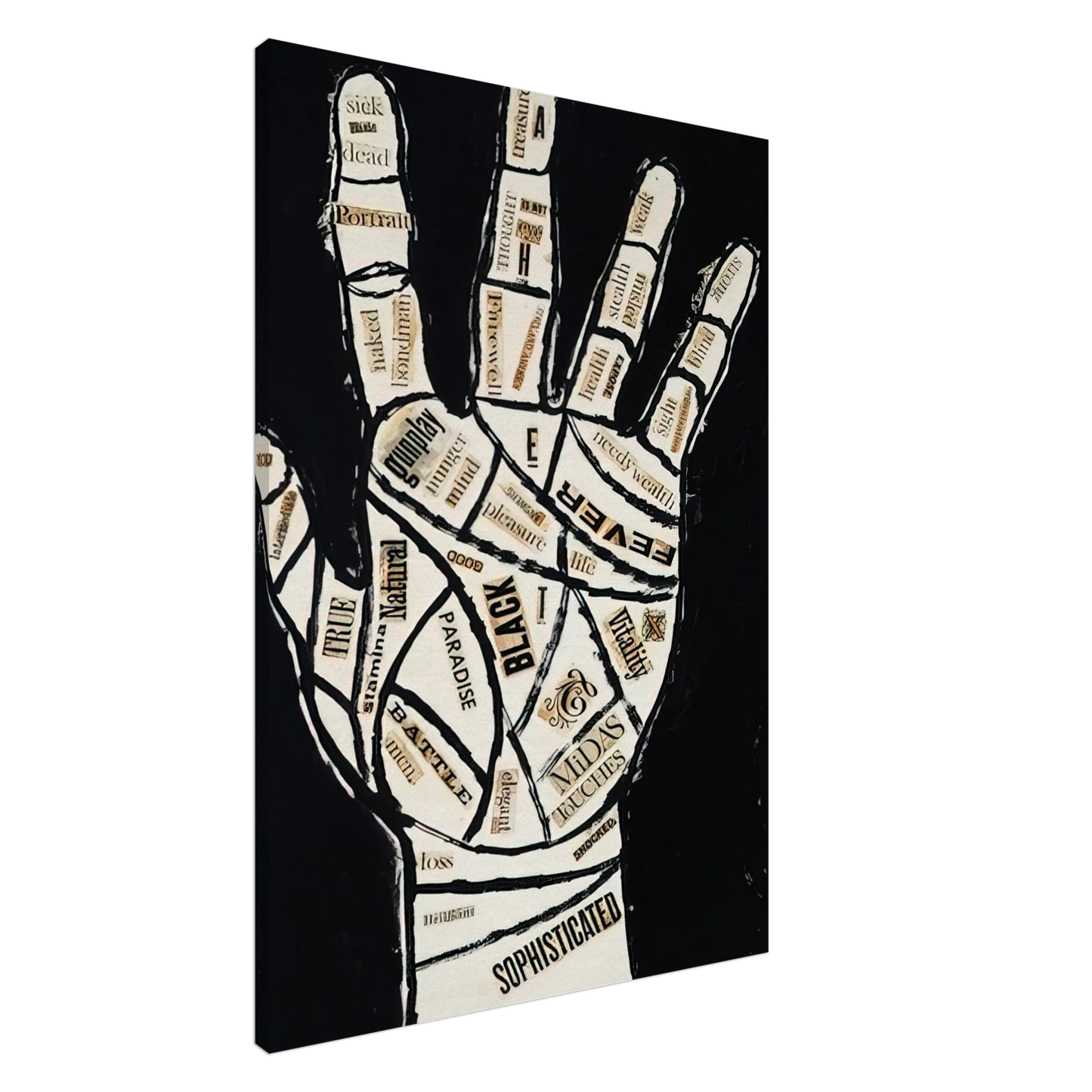 Andy Warhol - Hand Canvas - 20x30 cm / 8x12 inches-canvas