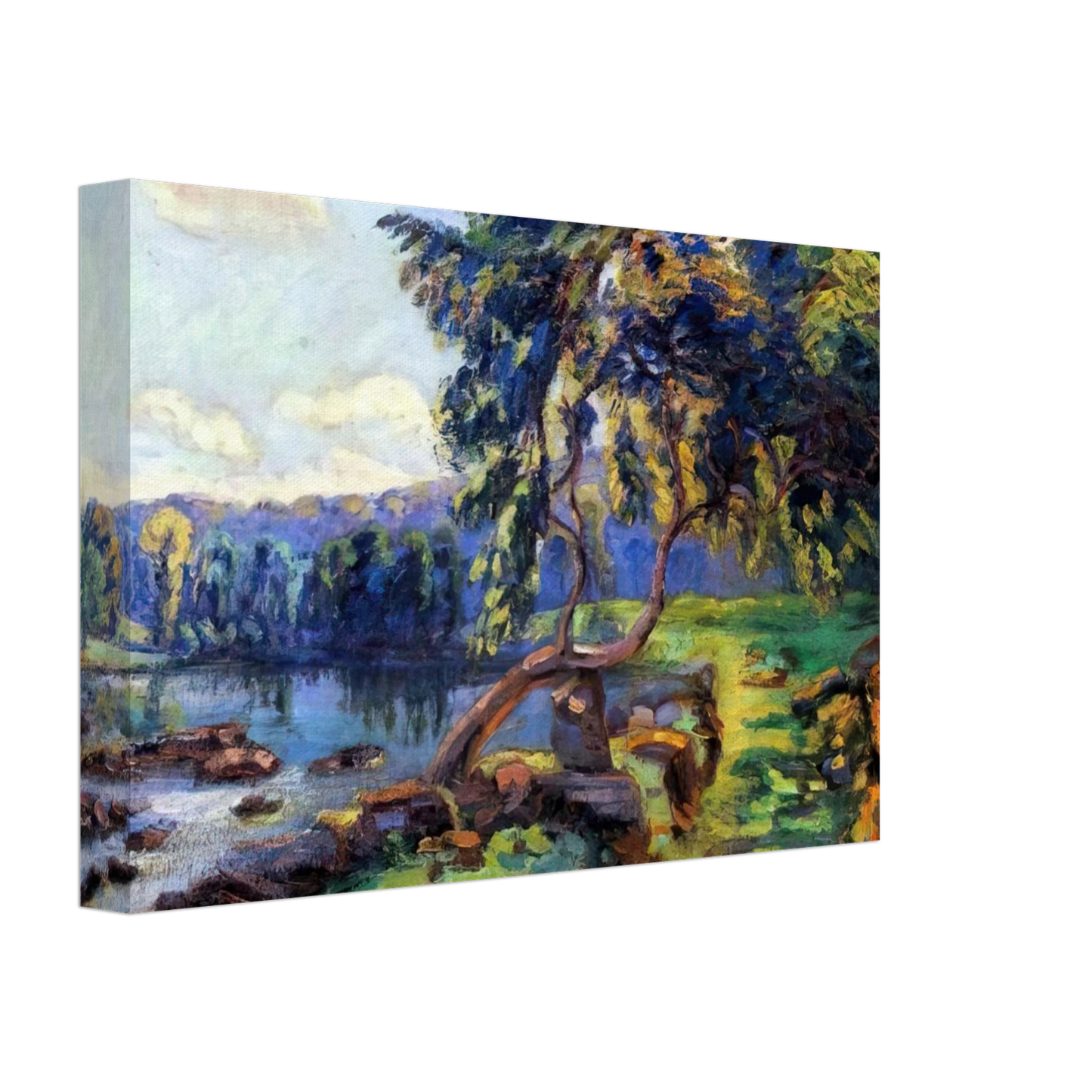 Armand Guillaumin - Les rapides a Genetin - 1900 Canvas - 70x100 cm / 28x40 inches-canvas