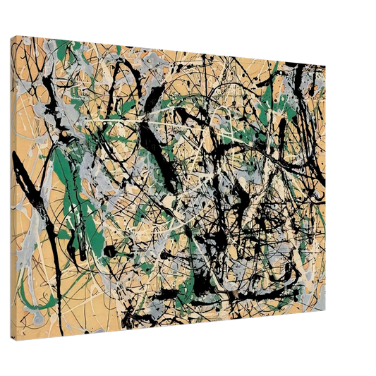 Jackson Pollock - NUMBER 17 1949 Canvas - 20x30 cm / 8x12 inches-canvas