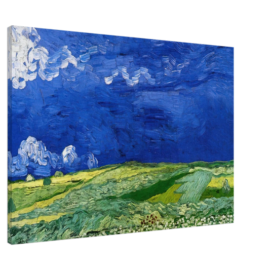 Vincent van Gogh - Wheatfields under Thunderclouds Canvas - 20x30 cm / 8x12 inches-canvas