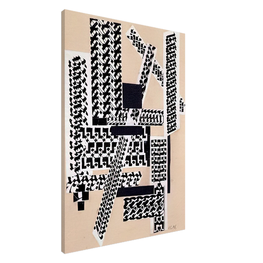 Hannah Hoch - REED PEN COLLAGE 1922 Canvas - 20x30 cm / 8x12 inches-canvas