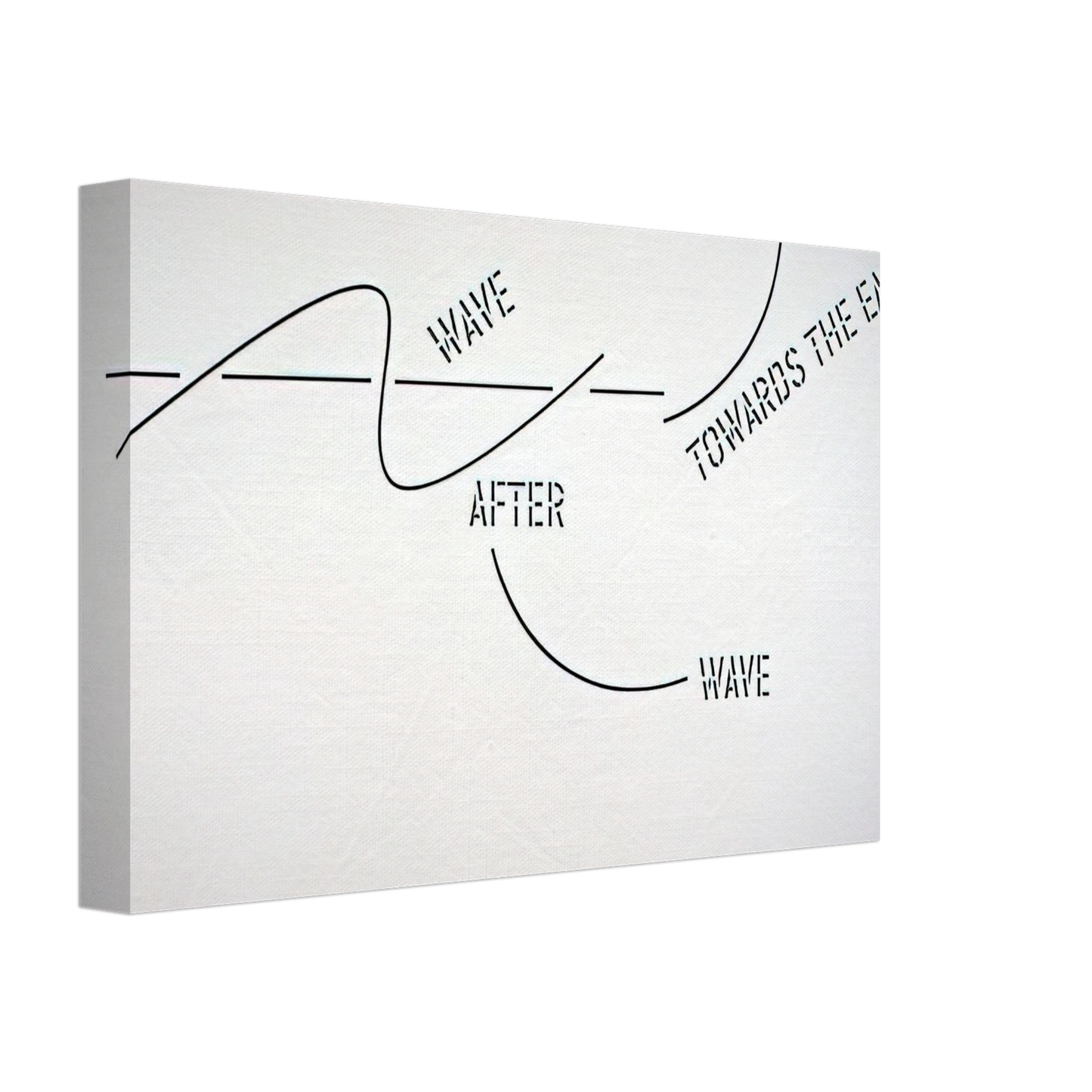 Lawrence Weiner - Wave After Wave - 2002 Canvas - 70x100 cm / 28x40 inches-canvas