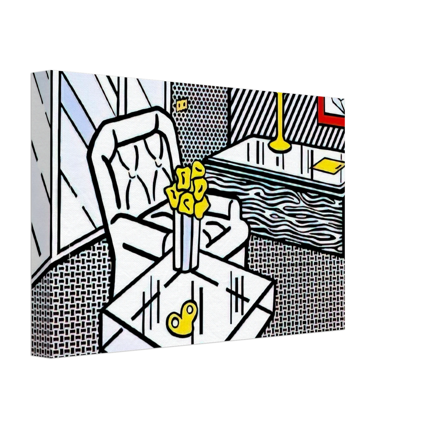 Roy Lichtenstein - THE DEN 1990 Canvas - 40x60 cm / 16x24 inches-canvas