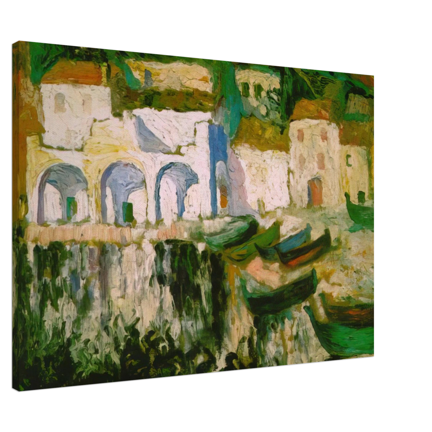 Salvador Dali - VIEW OF PORTDOGUE PORT ALUGER Canvas - 20x30 cm / 8x12 inches-canvas