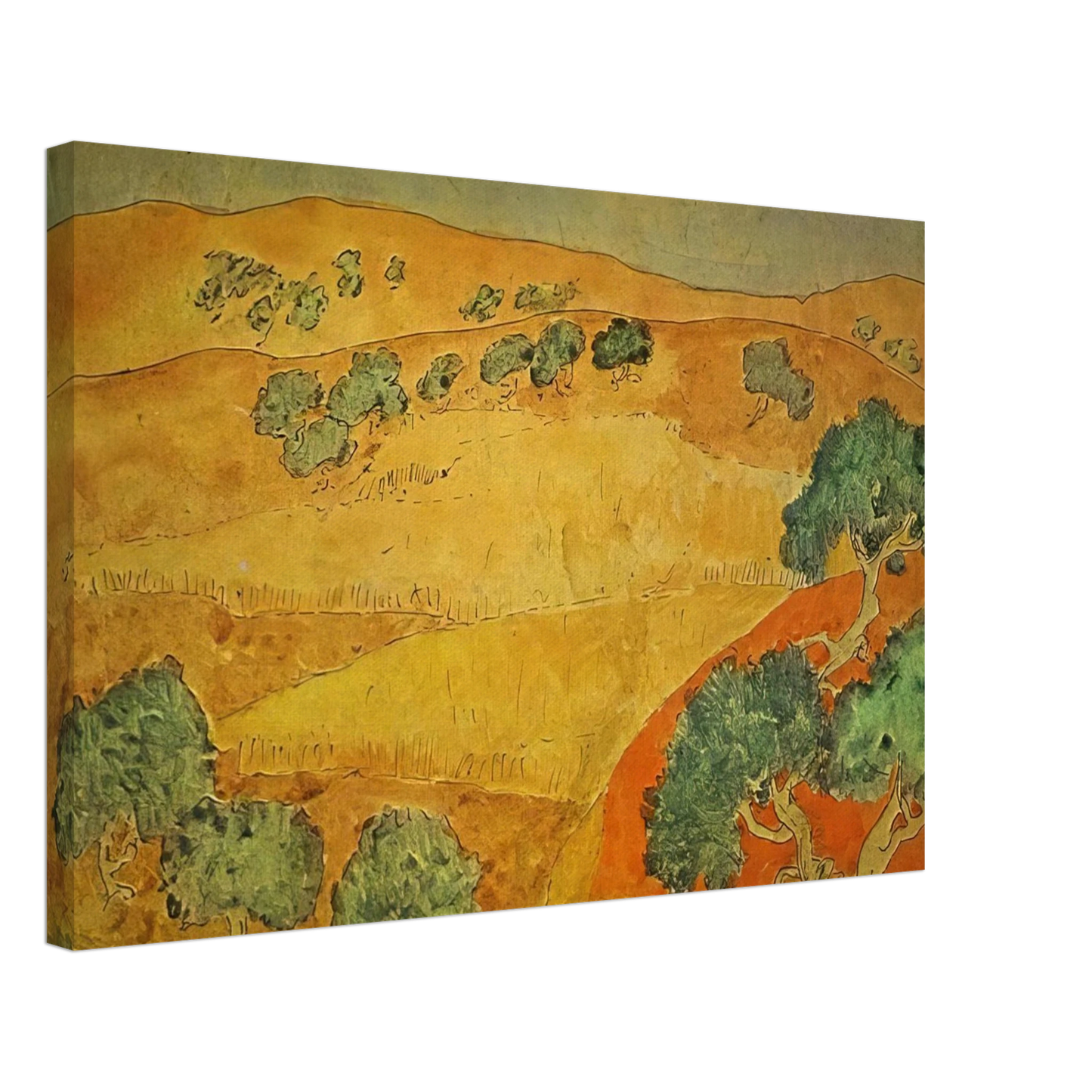 Pablo Picasso - Summer landscape Canvas - 70x100 cm / 28x40 inches-canvas