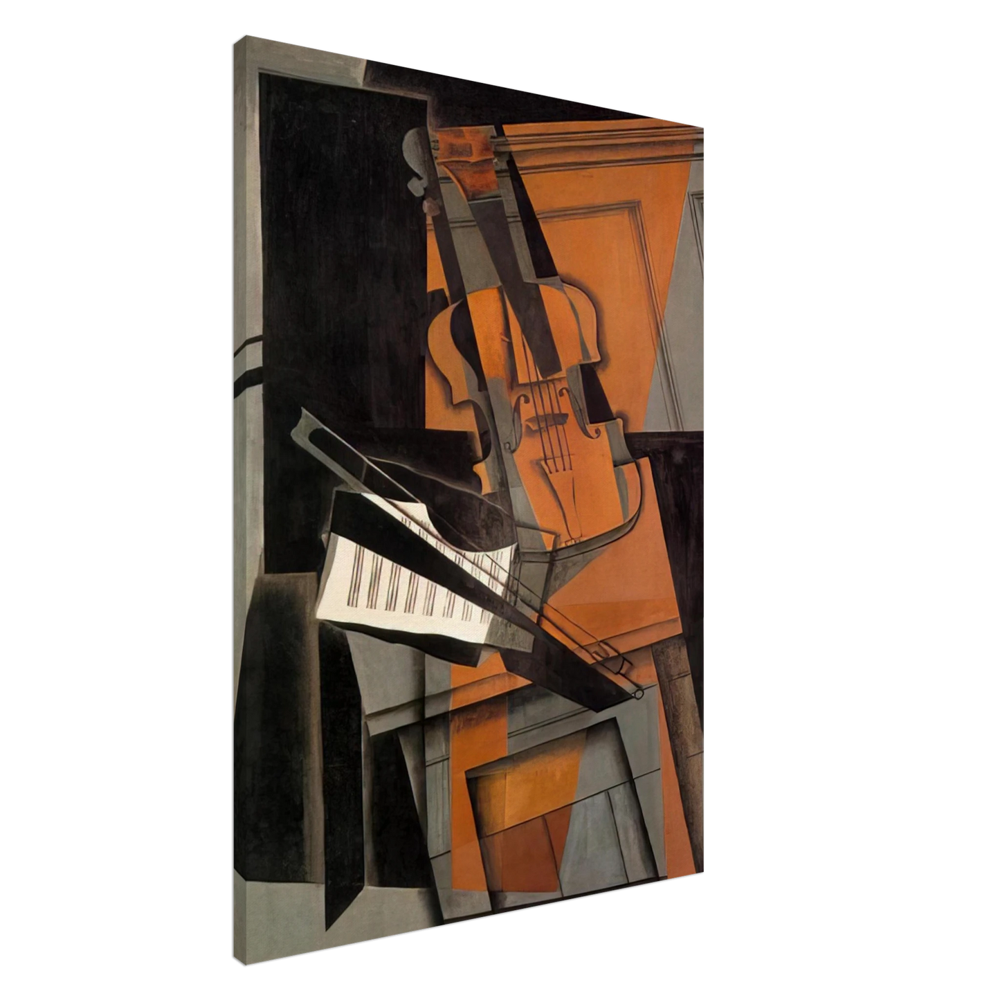 Juan Gris - THE VIOLIN 1916 Canvas - 20x30 cm / 8x12 inches-canvas