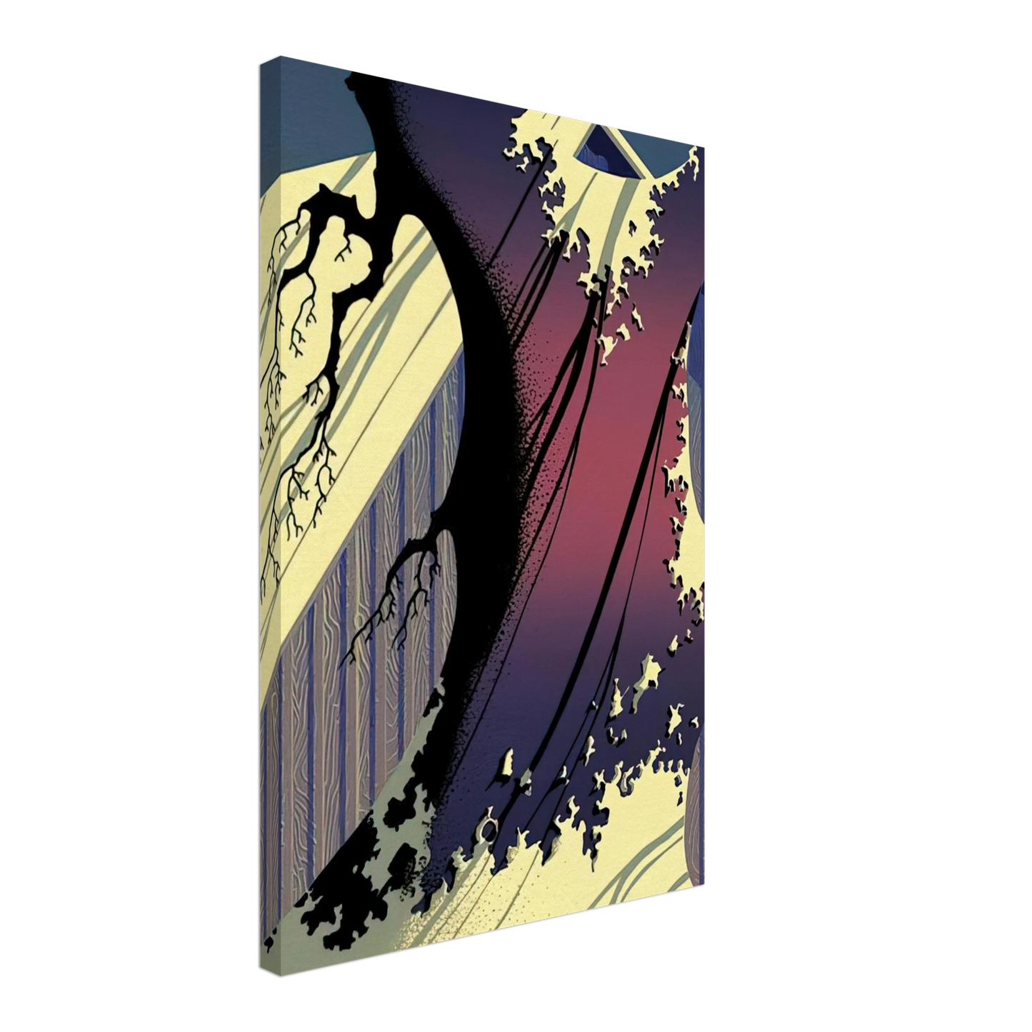 Eyvind Earle - Mauve Barn Canvas - 40x60 cm / 16x24 inches-canvas