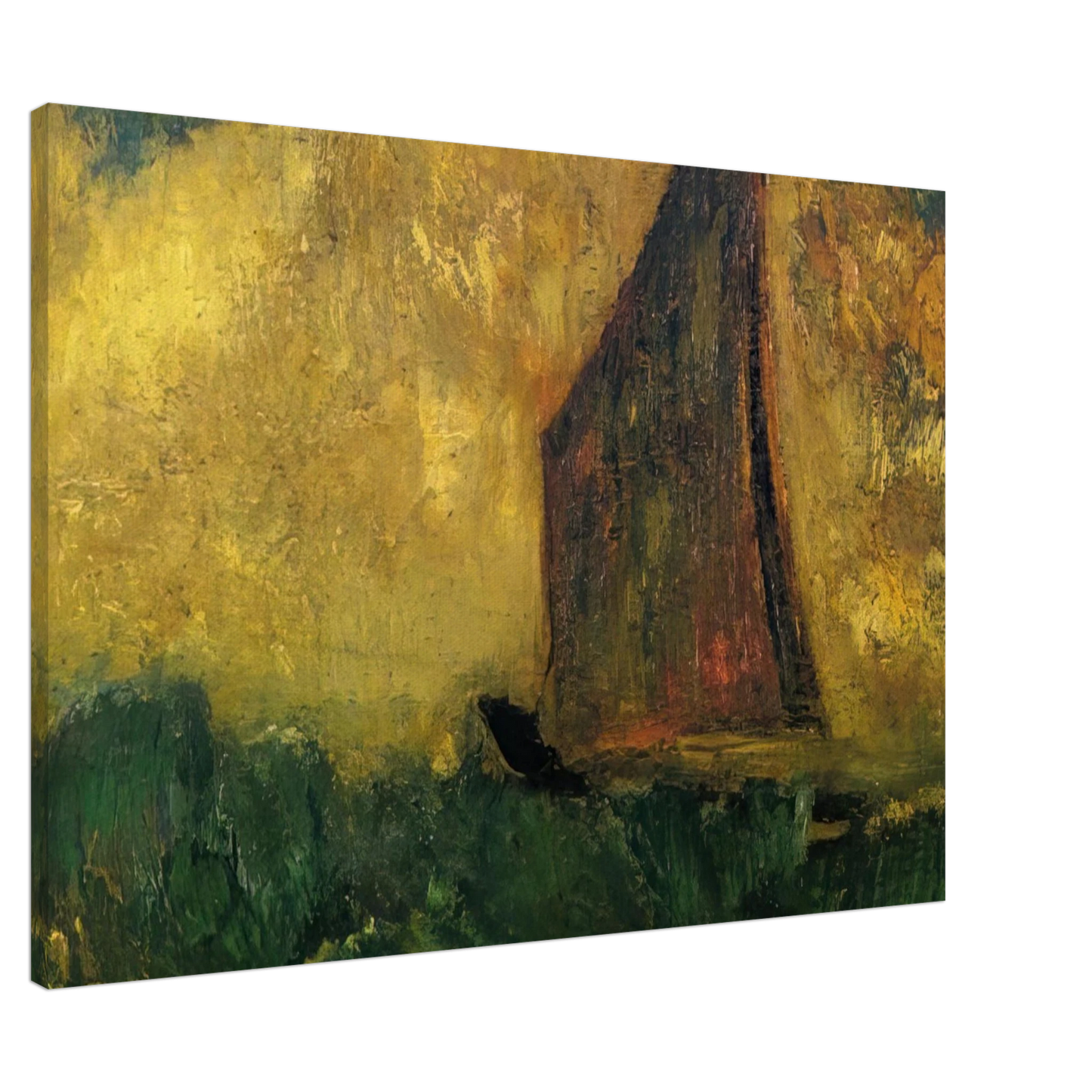 Odilon Redon - THE MYSTERIOUS BOAT Canvas - 20x30 cm / 8x12 inches-canvas