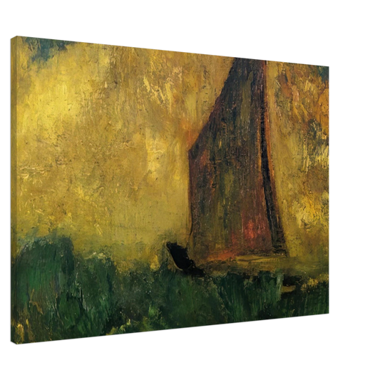 Odilon Redon - THE MYSTERIOUS BOAT Canvas - 20x30 cm / 8x12 inches-canvas
