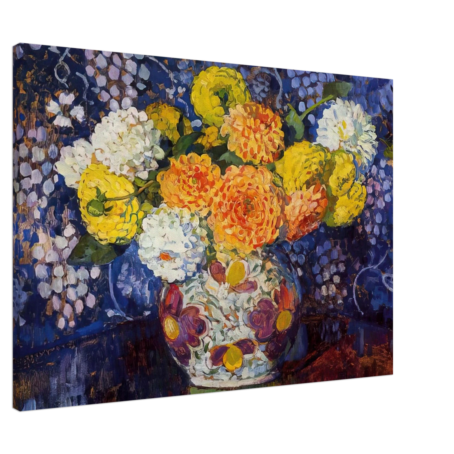 Theo van Rysselberghe - VASE OF FLOWERS 1907 Canvas - 20x30 cm / 8x12 inches-canvas