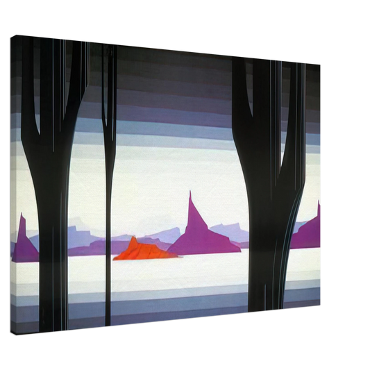 Eyvind Earle - Saguaro Canvas - 20x30 cm / 8x12 inches-canvas