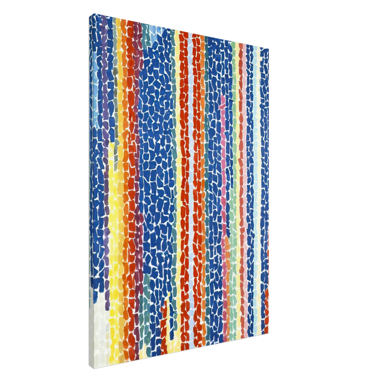 Alma Woodsey Thomas - IRIS TULIPS JONQUILS AND CROCUSES 1969 Canvas - 20x30 cm / 8x12 inches-canvas