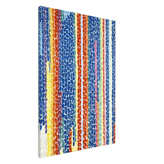 Alma Woodsey Thomas - IRIS TULIPS JONQUILS AND CROCUSES 1969 Canvas - 20x30 cm / 8x12 inches-canvas