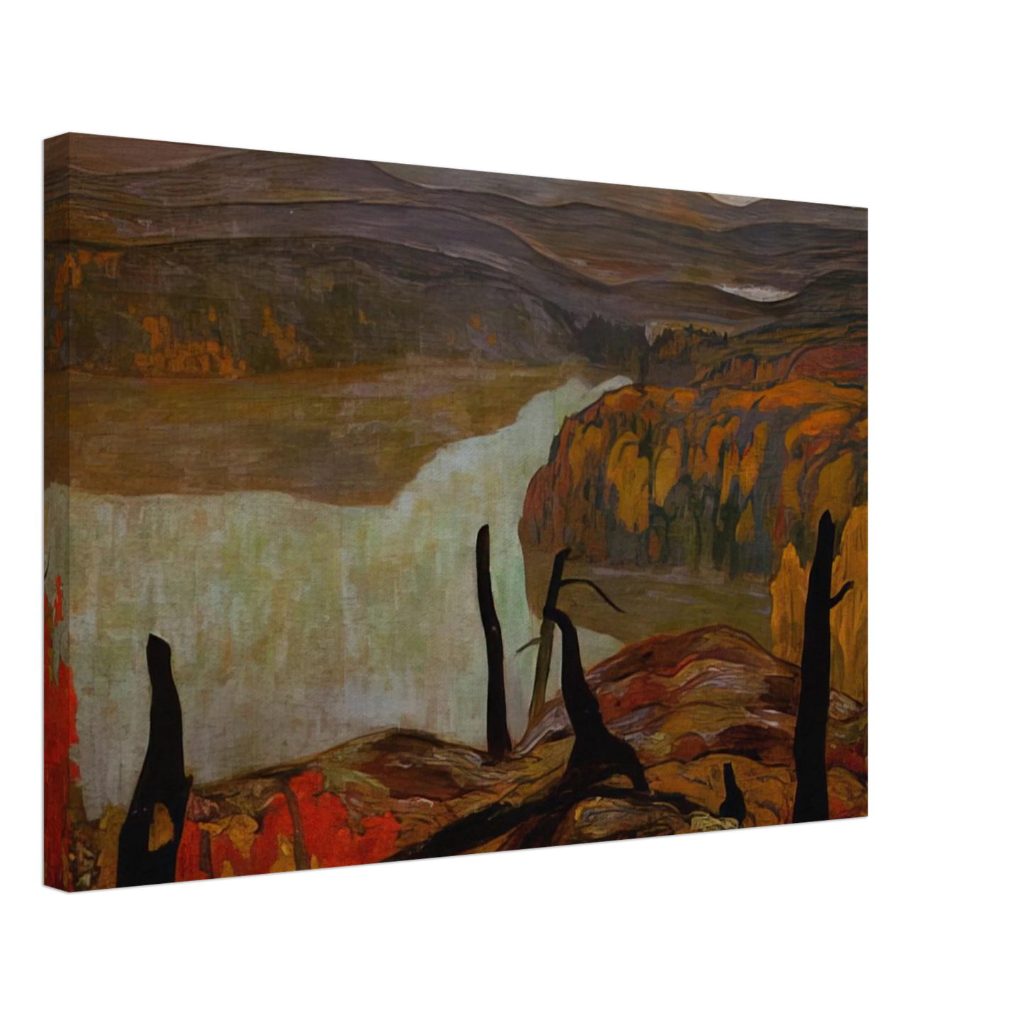 A.Y. Jackson - October Morning, Algoma Wartz Lake - 1920 Canvas - 40x60 cm / 16x24 inches-canvas