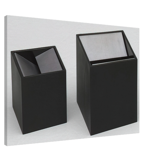 Bruno Munari - Cubo Ashtray design - 1957 Canvas - 20x30 cm / 8x12 inches-canvas