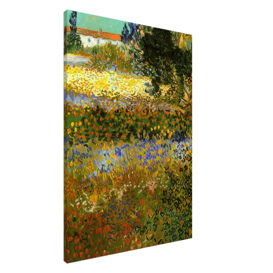 Vincent van Gogh - Flowering Garden Canvas - 20x30 cm / 8x12 inches-canvas