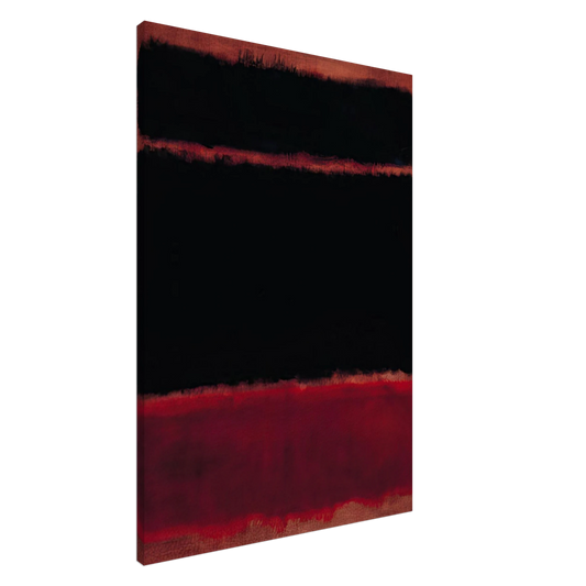 Mark Rothko - Black in Deep Red - 1957 Canvas - 20x30 cm / 8x12 inches-canvas