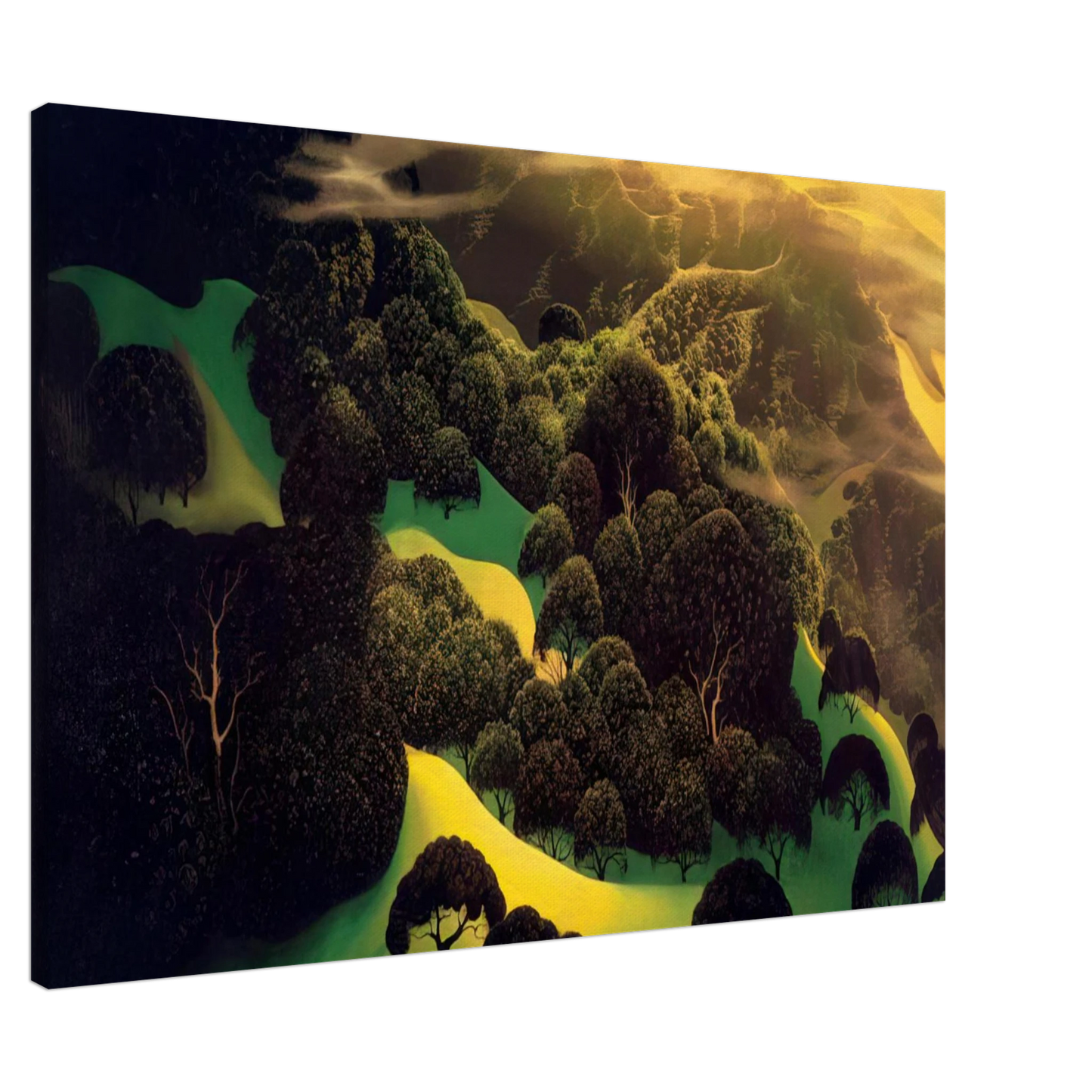 Eyvind Earle - Deep Wilderness Canvas - 20x30 cm / 8x12 inches-canvas