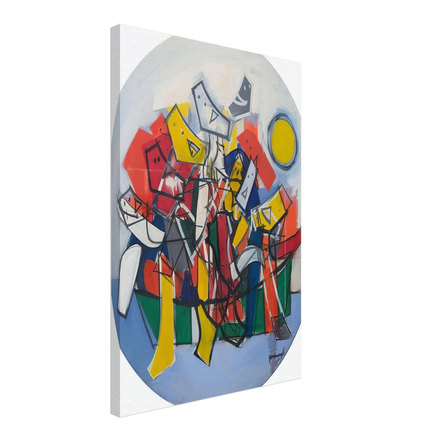 Robert Goodnough - Abduction By Boat - 1963 Canvas - 70x100 cm / 28x40 inches-canvas