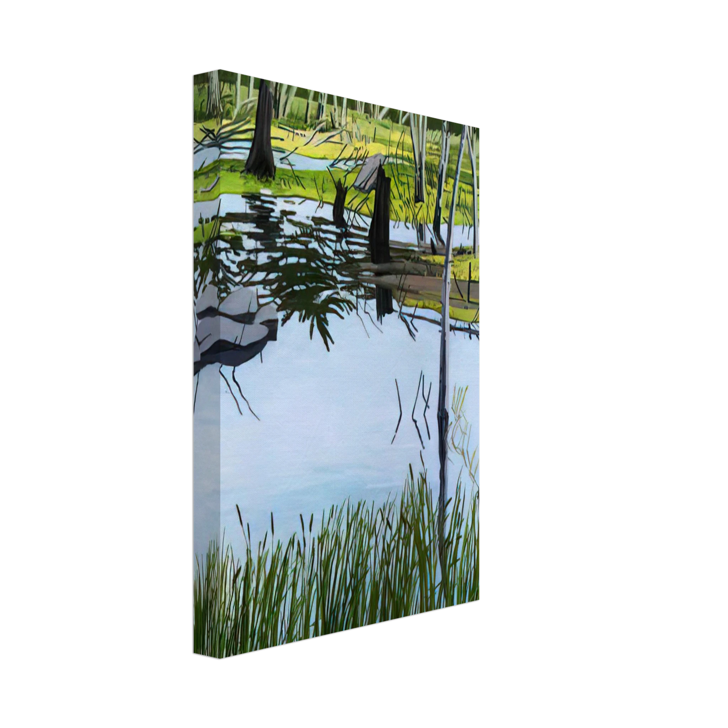 Neil Welliver - Joanna's Marsh - 2000 Canvas - 40x60 cm / 16x24 inches-canvas