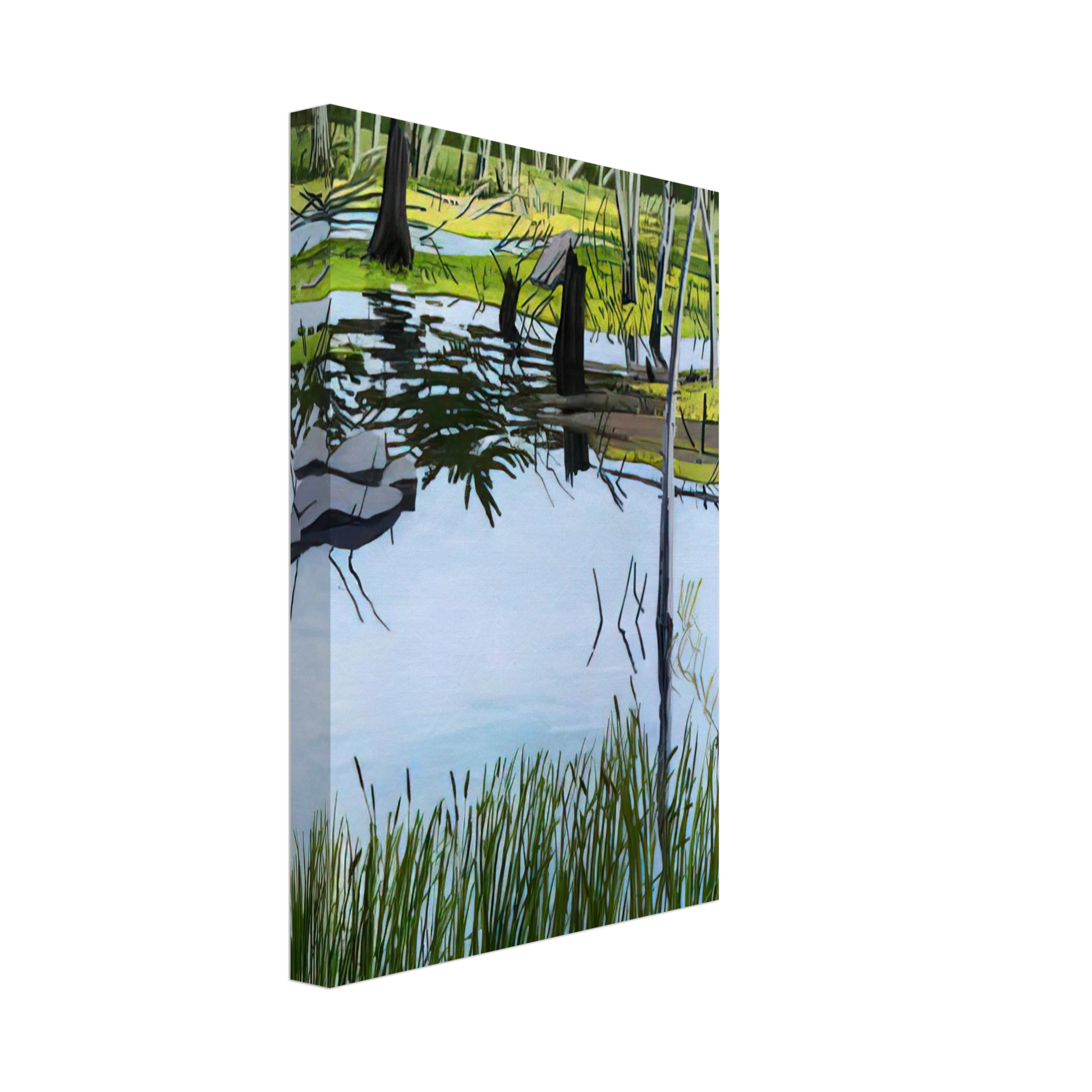 Neil Welliver - Joanna's Marsh - 2000 Canvas - 40x60 cm / 16x24 inches-canvas