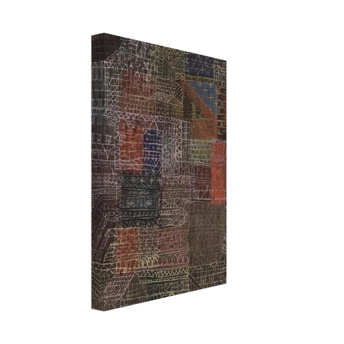 Paul Klee - STRUCTURAL II 1924 Canvas - 70x100 cm / 28x40 inches-canvas