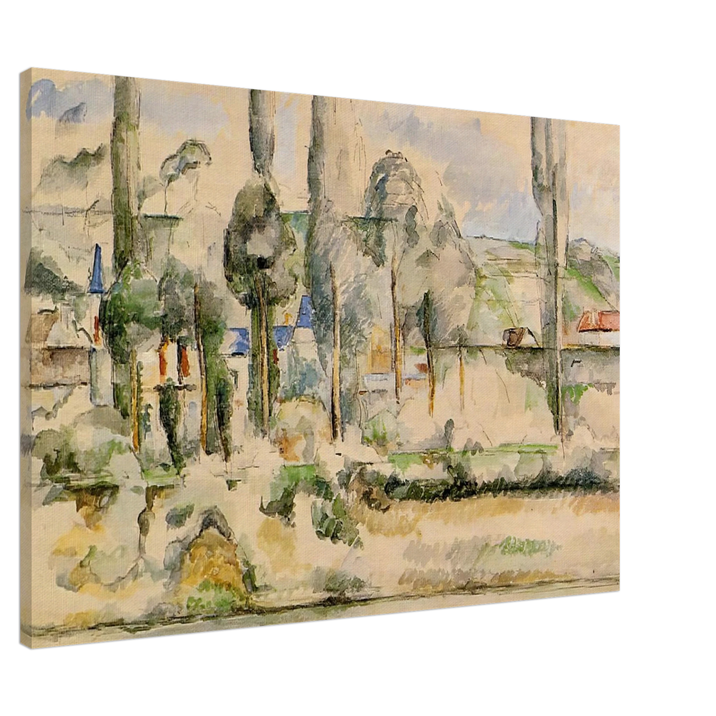 Paul Cezanne - Chateau de Madan Canvas - 20x30 cm / 8x12 inches-canvas