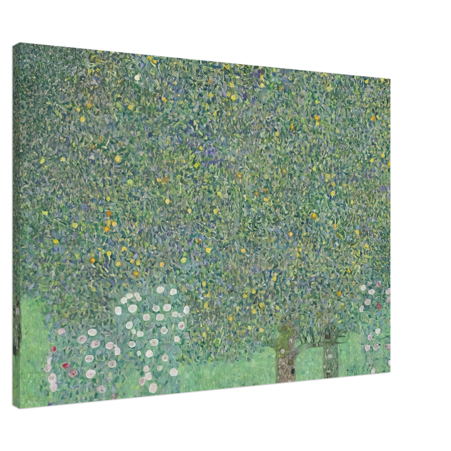 Gustav Klimt - ROSES UNDER THE TREES Canvas - 20x30 cm / 8x12 inches-canvas