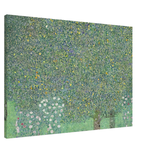 Gustav Klimt - ROSES UNDER THE TREES Canvas - 20x30 cm / 8x12 inches-canvas