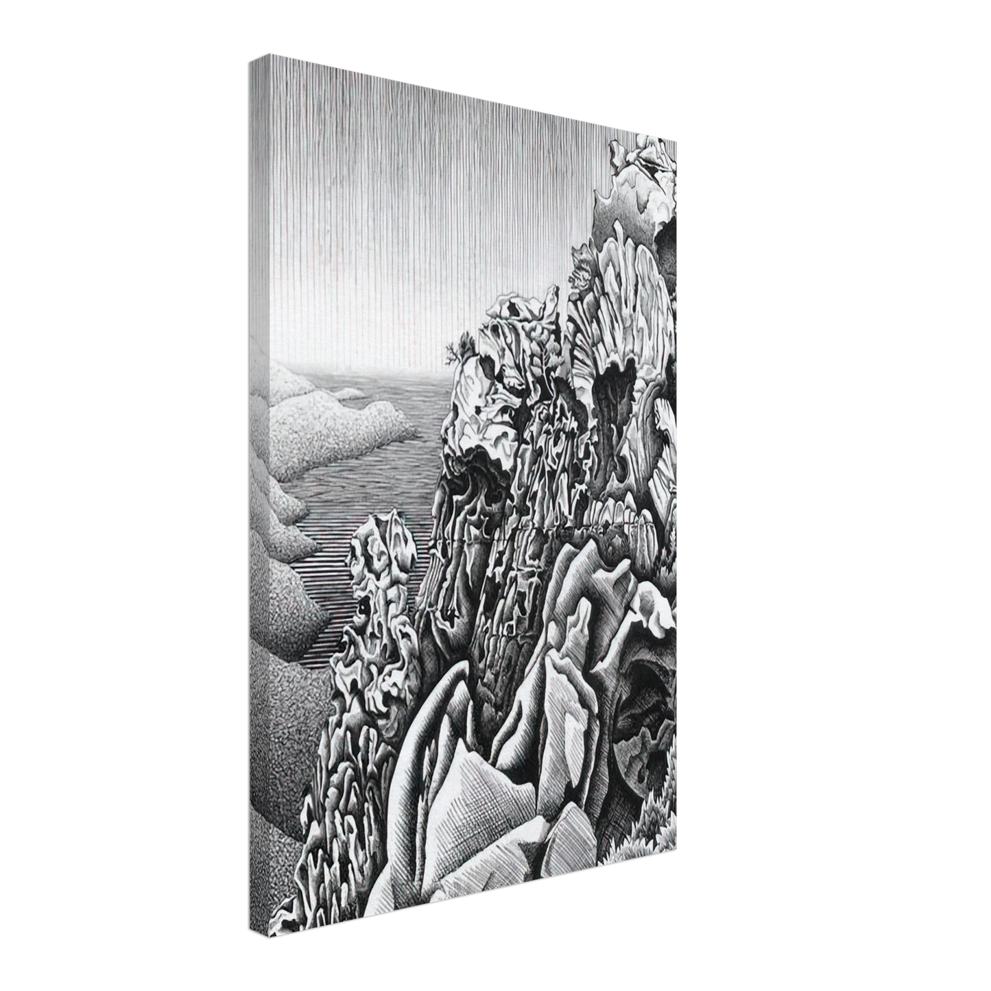 MC Escher - CALANQUES DE PIANA Canvas - 40x60 cm / 16x24 inches-canvas