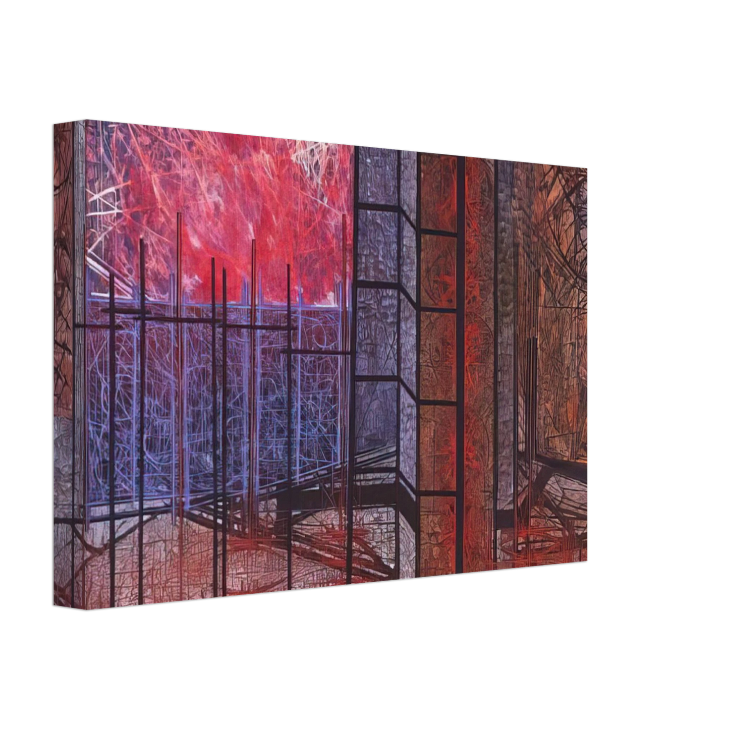 Jimmy Ernst - Chronicle - 1964 Canvas - 70x100 cm / 28x40 inches-canvas