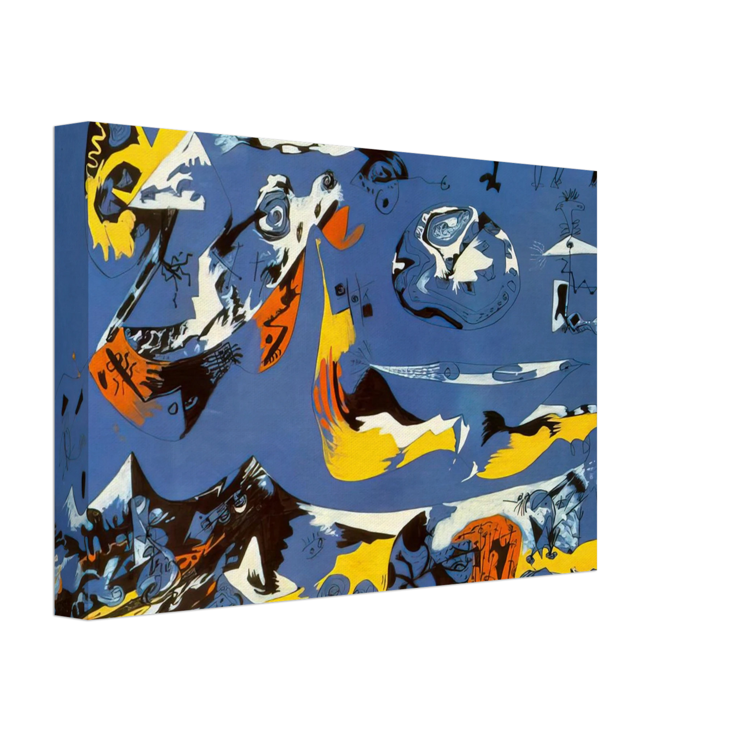Jackson Pollock - BLUE MOBY DICK Canvas - 40x60 cm / 16x24 inches-canvas