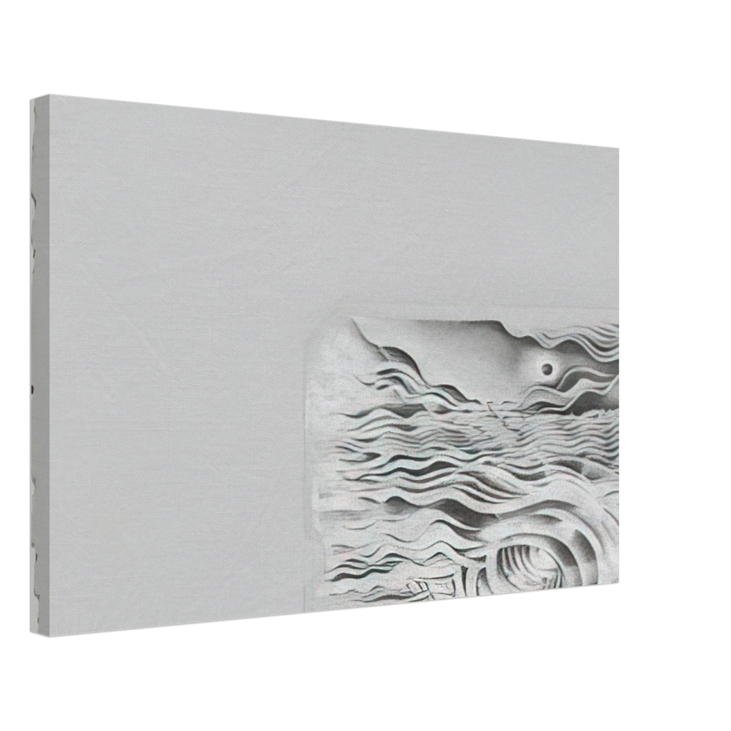 Lee Bontecou - STUDY FOR AN UNTITLED PRINT 1982 Canvas - 40x60 cm / 16x24 inches-canvas