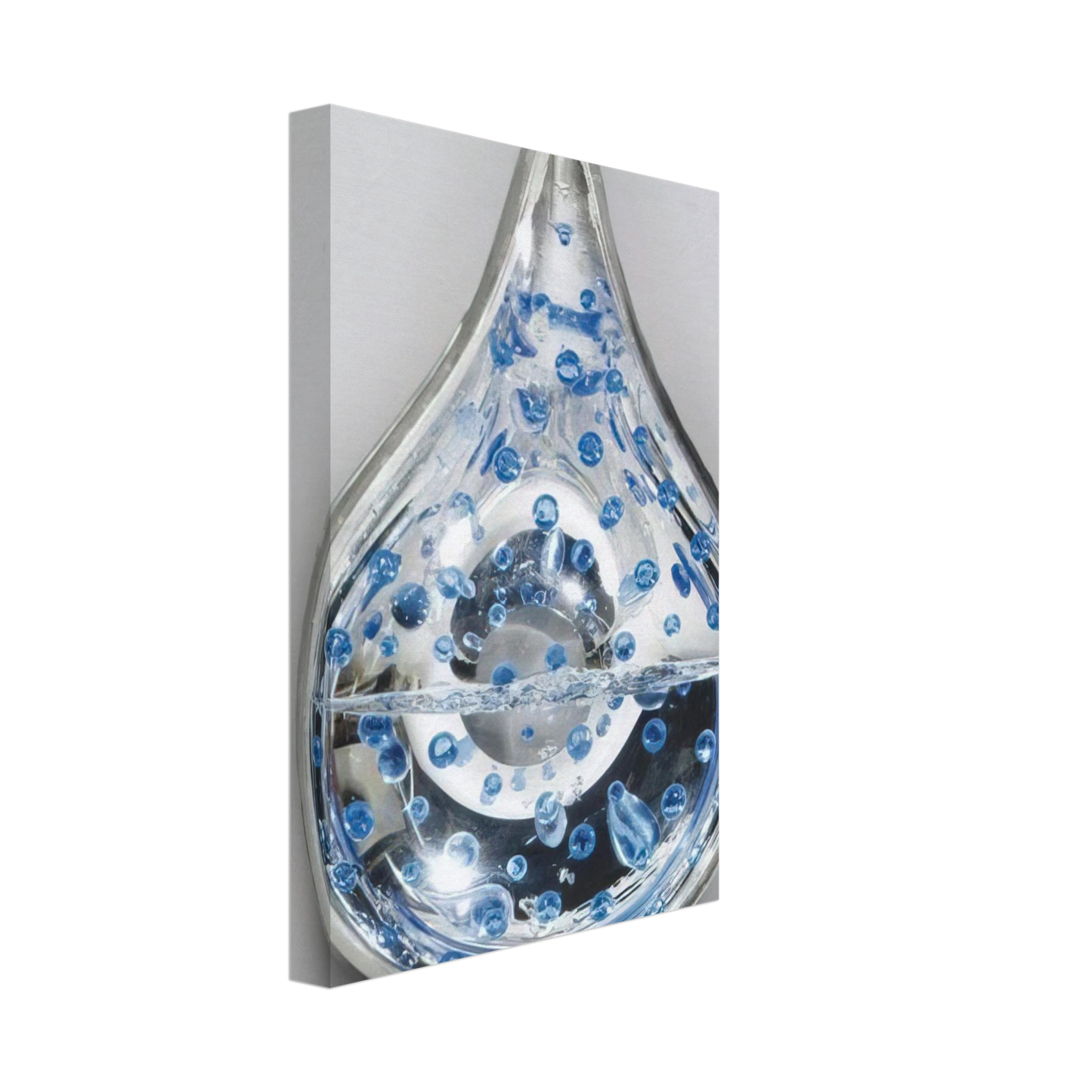 Gyula Kosice - Gota de aguya y aredobas azules - 1999 Canvas - 70x100 cm / 28x40 inches-canvas