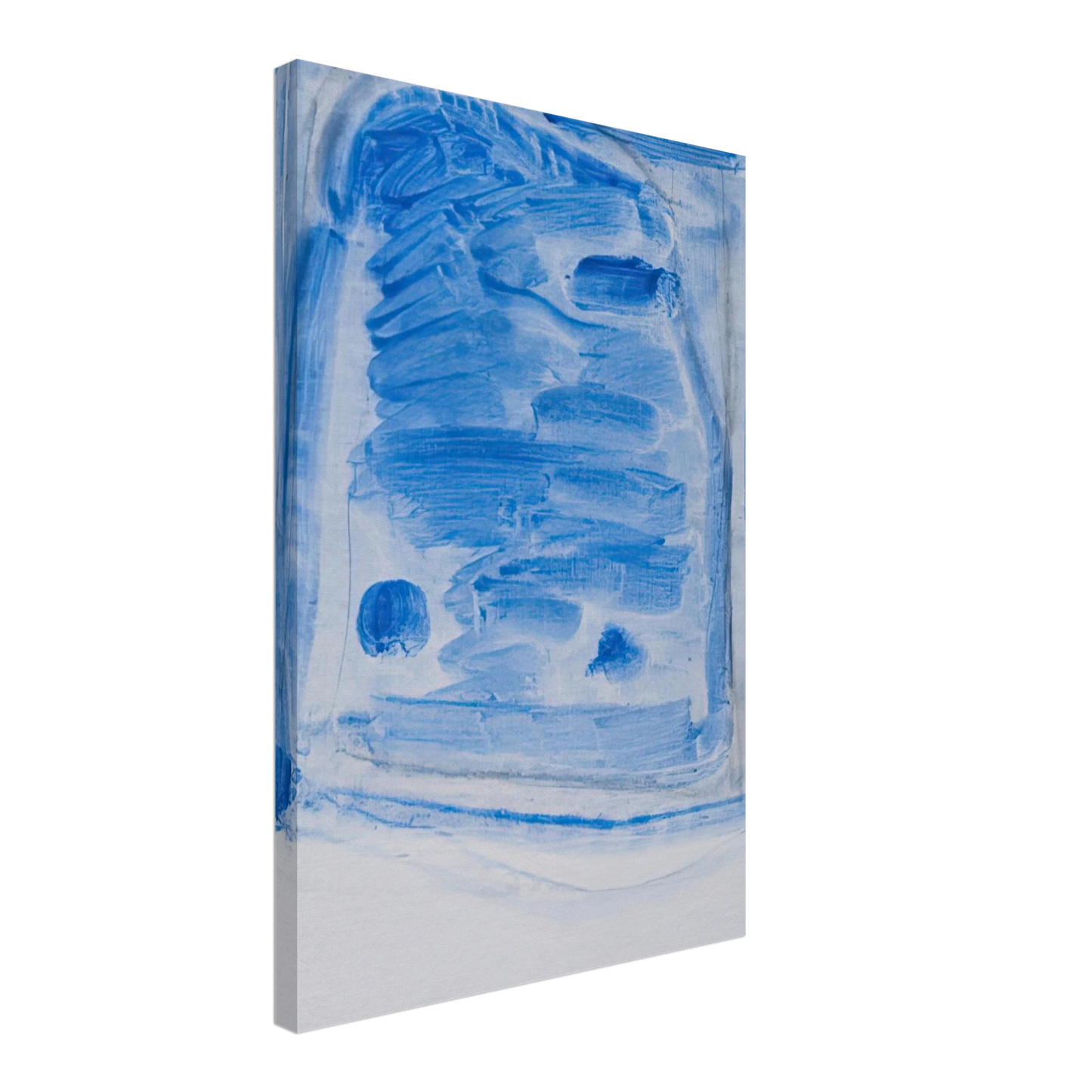 Raoul De Keyser - Sketchy Cobaltic Blue Flag - 2009 Canvas - 40x60 cm / 16x24 inches-canvas