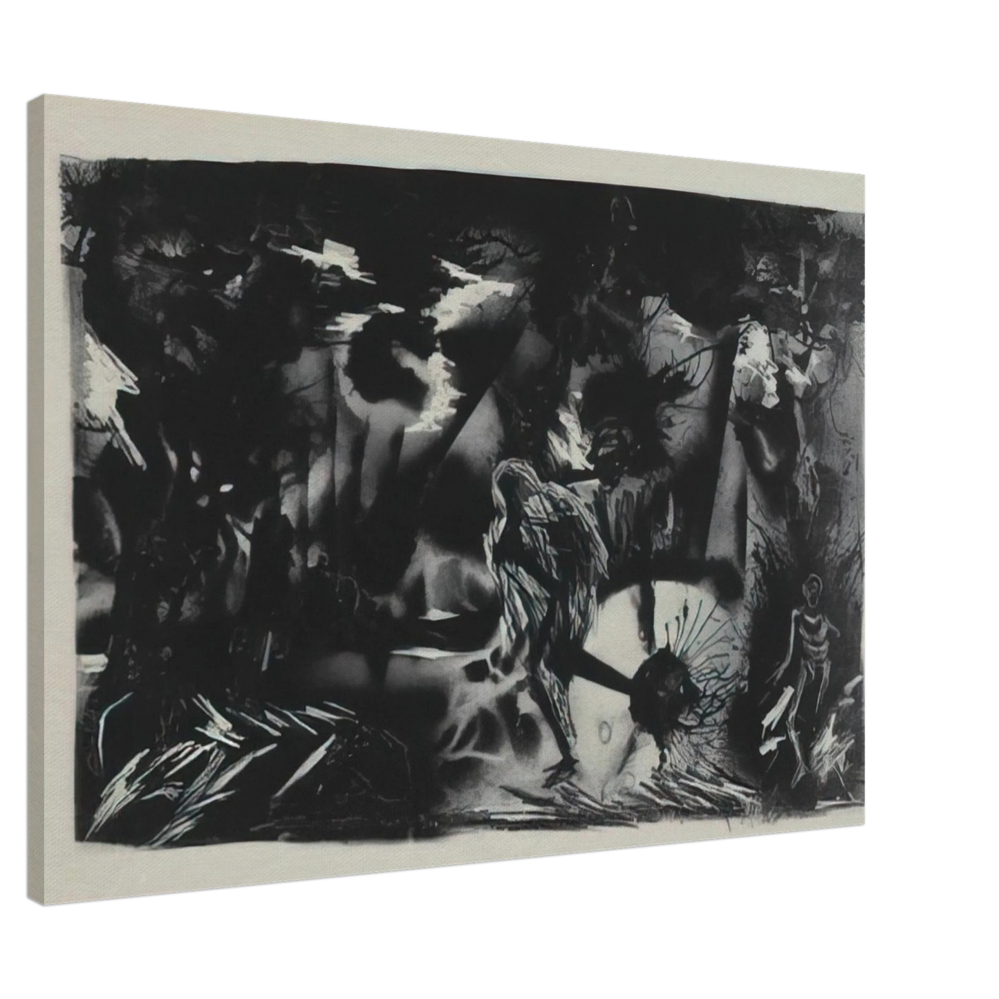 Jackson Pollock - FIGURES IN A LANDSCAPE Canvas - 20x30 cm / 8x12 inches-canvas