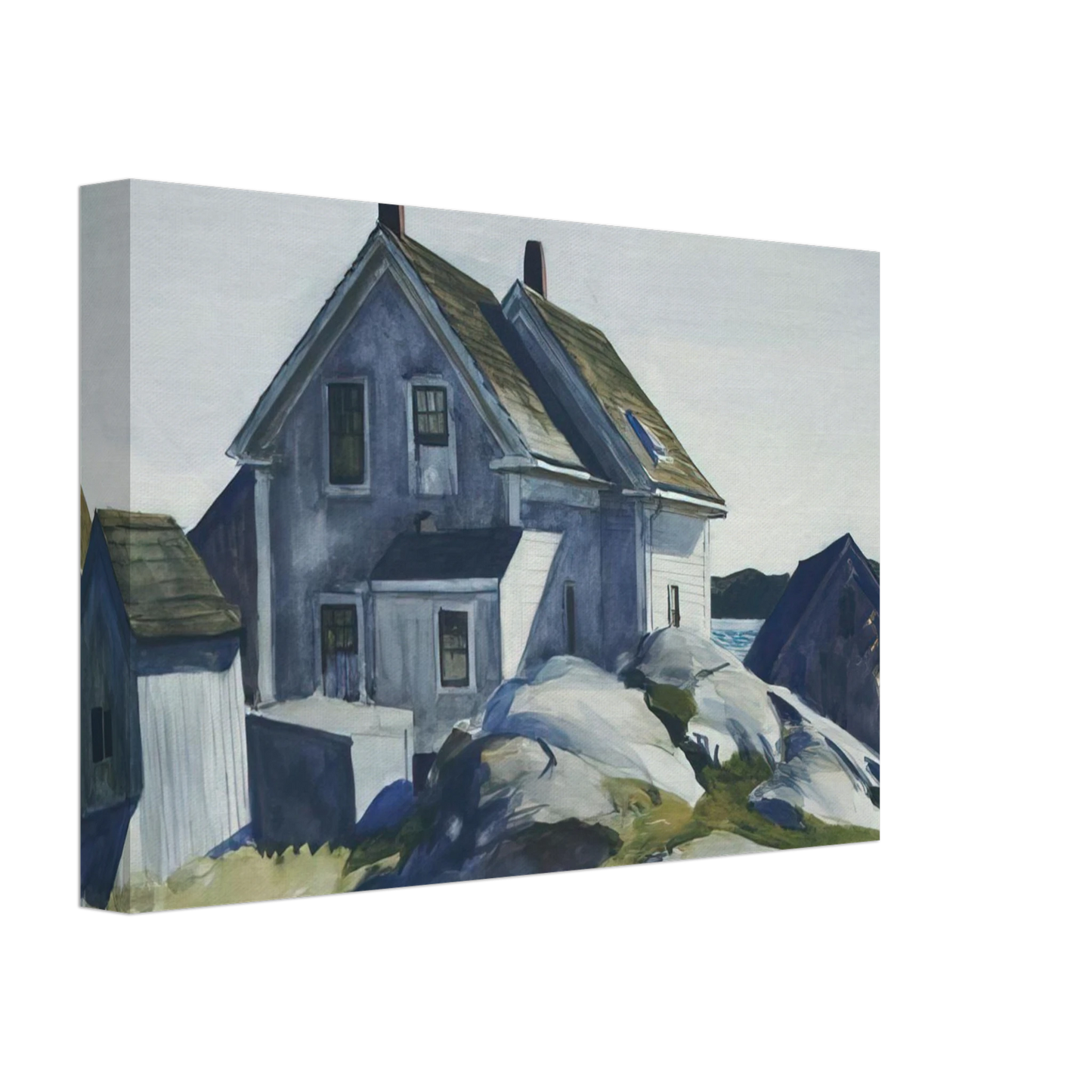 Edward Hopper - House at the Fort, Gloucester Canvas - 40x60 cm / 16x24 inches-canvas