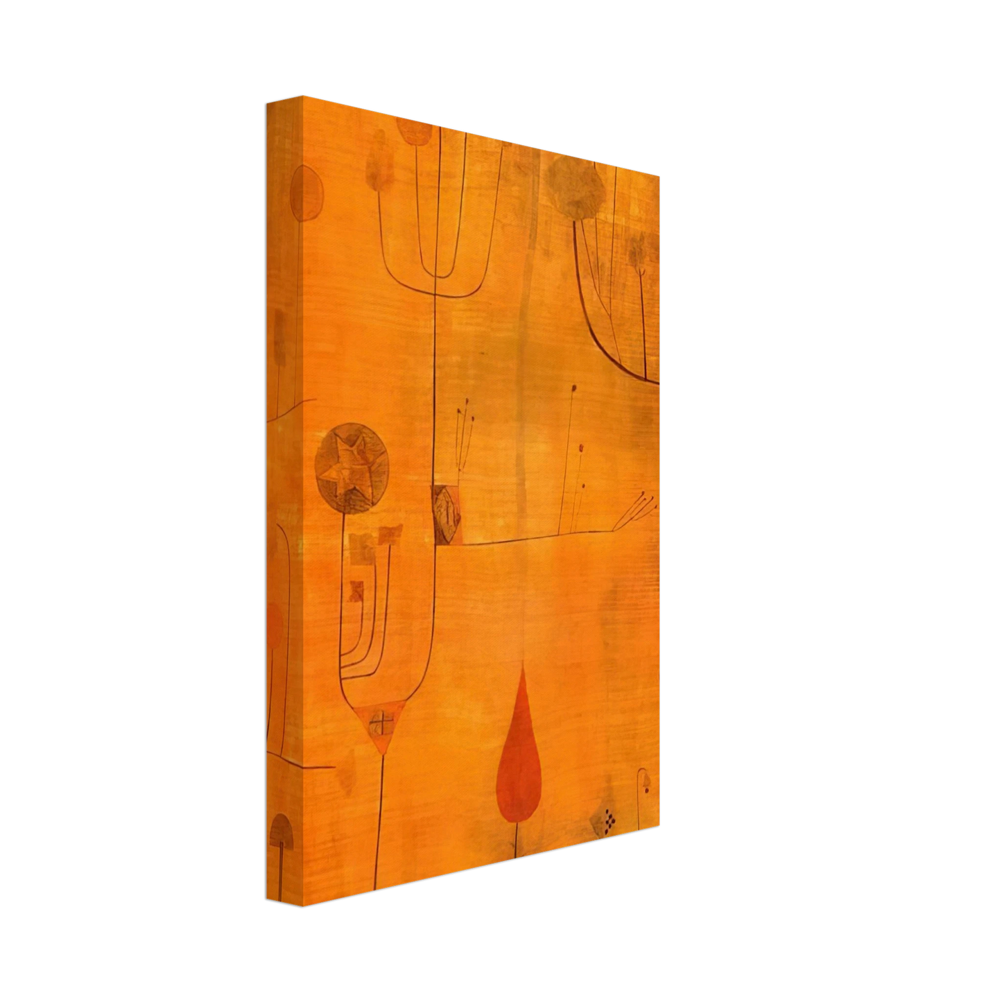 Paul Klee - FRUITS ON RED 1930 Canvas - 70x100 cm / 28x40 inches-canvas