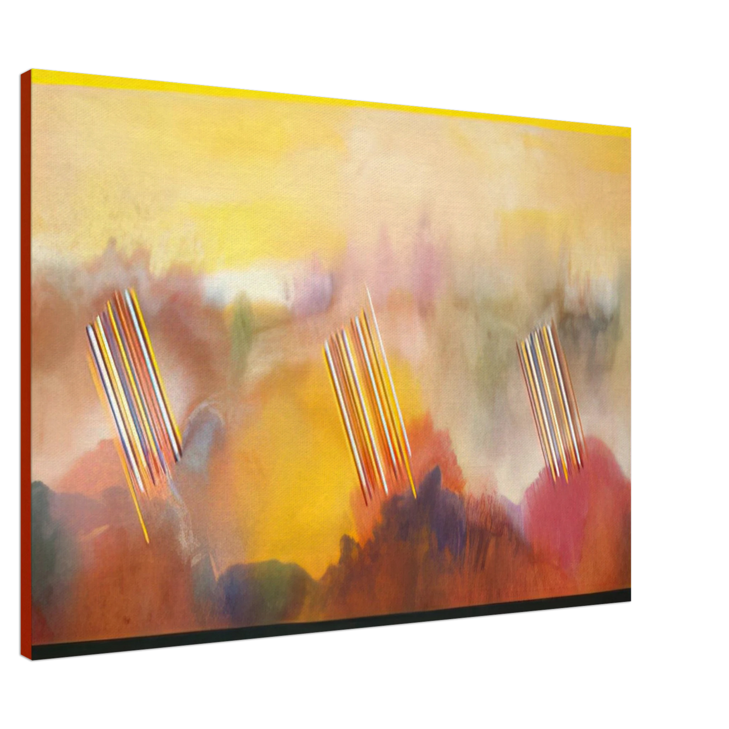 Ronnie Landfield - Younger than the Sun - 1990 Canvas - 20x30 cm / 8x12 inches-canvas